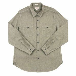 WALLACE & BARNES BLACK GREY COTTON WORK SHIRT